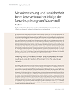 Messabweichung und -unsicherheit beim Letztverbraucher infolge der Netzeinspeisung von Wasserstoff