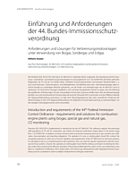 Einführung und Anforderungen der 44. Bundes-Immissionsschutzverordnung
