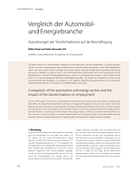 Vergleich der Automobil- und Energiebranche