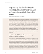 Anpassung des DVGW-Regelwerkes zur Reduzierung von Gasverlusten in der Gasinfrastruktur