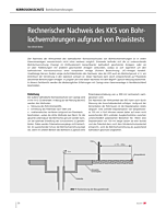 Rechnerischer Nachweis des KKS von Bohrlochverrohrungen aufgrund von Praxistests
