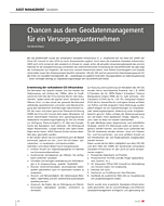 Chancen aus dem Geodatenmanagement für ein Versorgungsunternehmen
