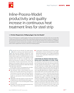 Inline-Process-Model: productivity and quality increase in continuous heat treatment lines for steel strip
