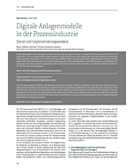 Digitale Anlagenmodelle in der Prozessindustrie