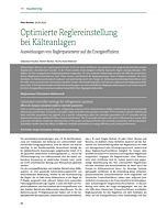 Optimierte Reglereinstellung bei Kälteanlagen
