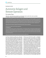 Autonome Anlagen und Remote Operation