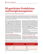 KI-gestütztes Produktions- und Energiemanagement