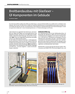 Breitbandausbau mit Glasfaser – Gf-Komponenten im Gebäude