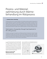 Prozess- und Materialoptimierung durch Wärmebehandlung im Walzprozess