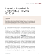 International standards for electroheating – 80 years IEC TC 27