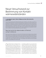 Neuer Versuchsstand zur Bestimmung von Kontaktwärmewiderständen