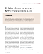 Mobile maintenance assistants for thermal processing plants