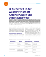 IT-Sicherheit in der Wasserwirtschaft – Anforderungen und Umsetzungswege