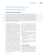 Teilstrombehandlung von Regenwetterabflüssen