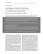 Gesteigerte Wertschöpfung in modularen Systemen
