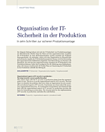 Organisation der IT-Sicherheit in der Produktion