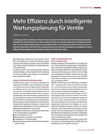 Mehr Effizienz durch intelligente Wartungsplanung für Ventile