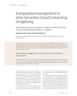 Energiedatenmanagement in einer Serverless Cloud Computing Umgebung