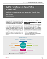 DVGW-Forschung im Zukunftsfeld Wasserstoff