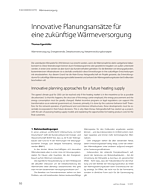 Innovative Planungsansätze für eine zukünftige Wärmeversorgung