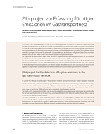 Pilotprojekt zur Erfassung flüchtiger Emissionen im Gastransportnetz
