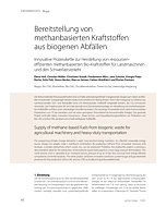 Bereitstellung von methanbasierten Kraftstoffen aus biogenen Abfällen