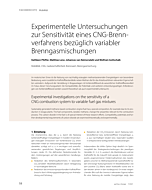 Experimentelle Untersuchungen zur Sensitivität eines CNG-Brennverfahrens bezüglich variabler Brenngasmischungen