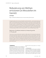 Reduzierung von Methanemissionen an Messstellen im Gasnetz
