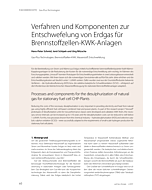 Verfahren und Komponenten zur Entschwefelung von Erdgas für Brennstoffzellen-KWK-Anlagen