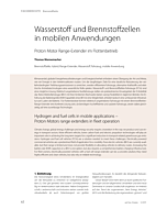 Wasserstoff und Brennstoffzellen in mobilen Anwendungen