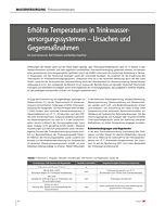 Erhöhte Temperaturen in Trinkwasserversorgungssystemen – Ursachen und Gegenmaßnahmen