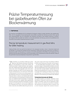 Präzise Temperaturmessung bei gasbefeuerten Öfen zur Blockerwärmung