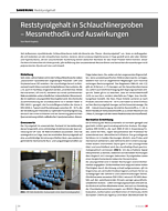 Reststyrolgehalt in Schlauchlinerproben – Messmethodik und Auswirkungen