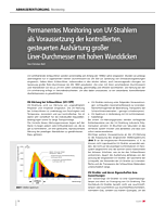 Permanentes Monitoring von UV-Strahlern als Voraussetzung der kontrollierten, gesteuerten Aushärtung großer Liner-Durchmesser mit hohen Wanddicken