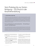 Vom Prototyp bis zur Serienfertigung – 3D-Druck in der Keramikherstellung