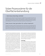 Solare Prozesswärme für die Oberflächenbehandlung