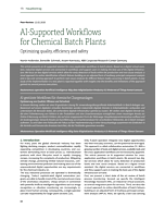 AI-Supported Workflows for Chemical Batch Plants