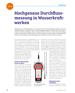 Hochgenaue Durchflussmessung in Wasserkraftwerken