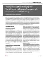 Hochspannungsbeeinflussung von Fernleitungen im Zuge der Energiewende