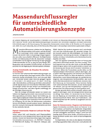 Massendurchflussregler für unterschiedliche Automatisierungskonzepte
