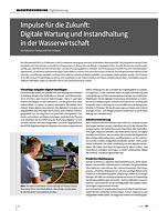 Impulse für die Zukunft: Digitale Wartung und Instandhaltung in der Wasserwirtschaft