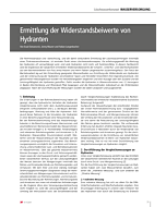 Ermittlung der Widerstandsbeiwerte von Hydranten