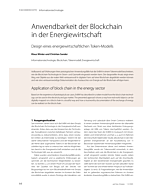 Anwendbarkeit der Blockchain in der Energiewirtschaft