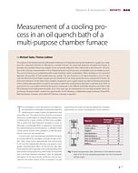 Measurement of a cooling process in an oil quench bath of a multi-purpose chamber furnace