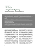 Prädiktive Energieflussregelung