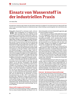 Einsatz von Wasserstoff in der industriellen Praxis