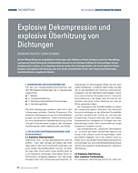 Explosive Dekompression und explosive Überhitzung von Dichtungen
