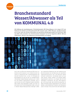 Branchenstandard Wasser/Abwasser als Teil von KOMMUNAL 4.0