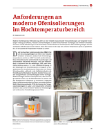 Anforderungen an moderne Ofenisolierungen im Hochtemperaturbereich