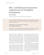 Blitz- und Überspannungsschutzmaßnahmen für intelligente Energienetze